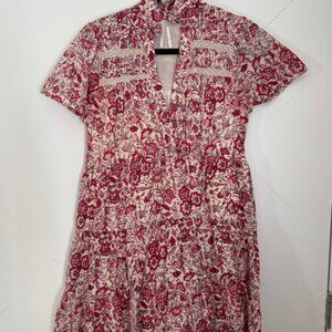 Anthropologie Georgina Tiered Shirtdress xs